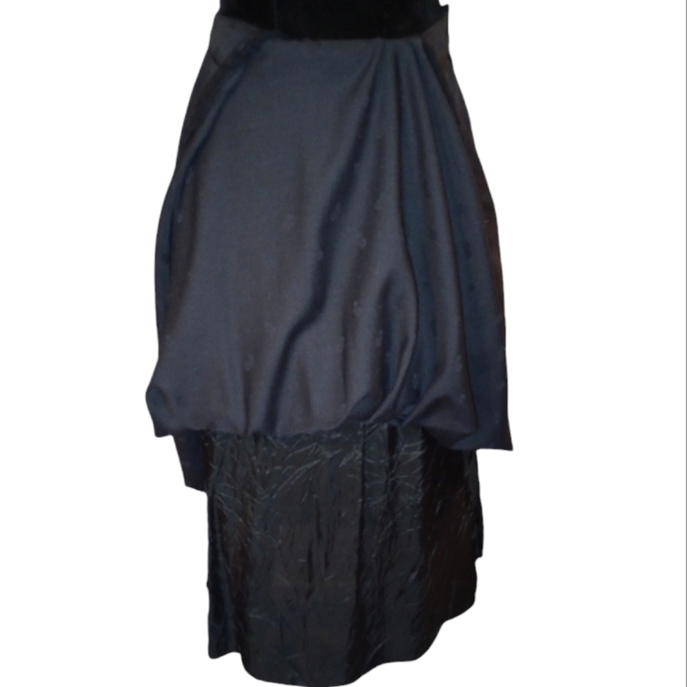 Wool Black Pleated Skirt Fully lined Pockets Vintage Sz 6 - Picture 11 of 16